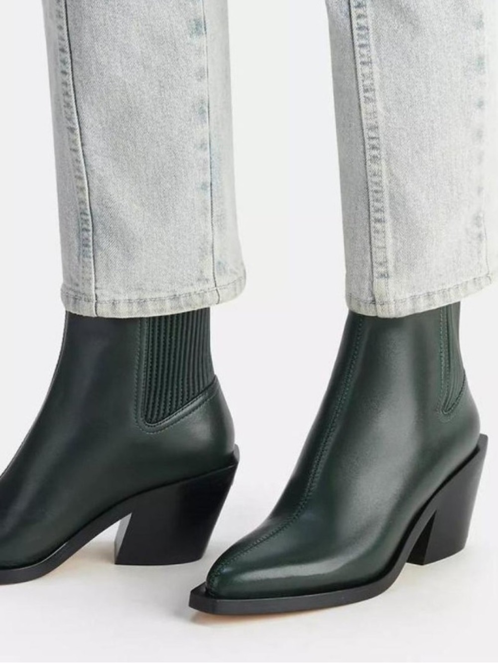 Coach Prestyn Bootie in Forest Green Leather